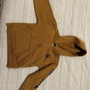 Carhartt Tan Zip-Up Hoodie toddler